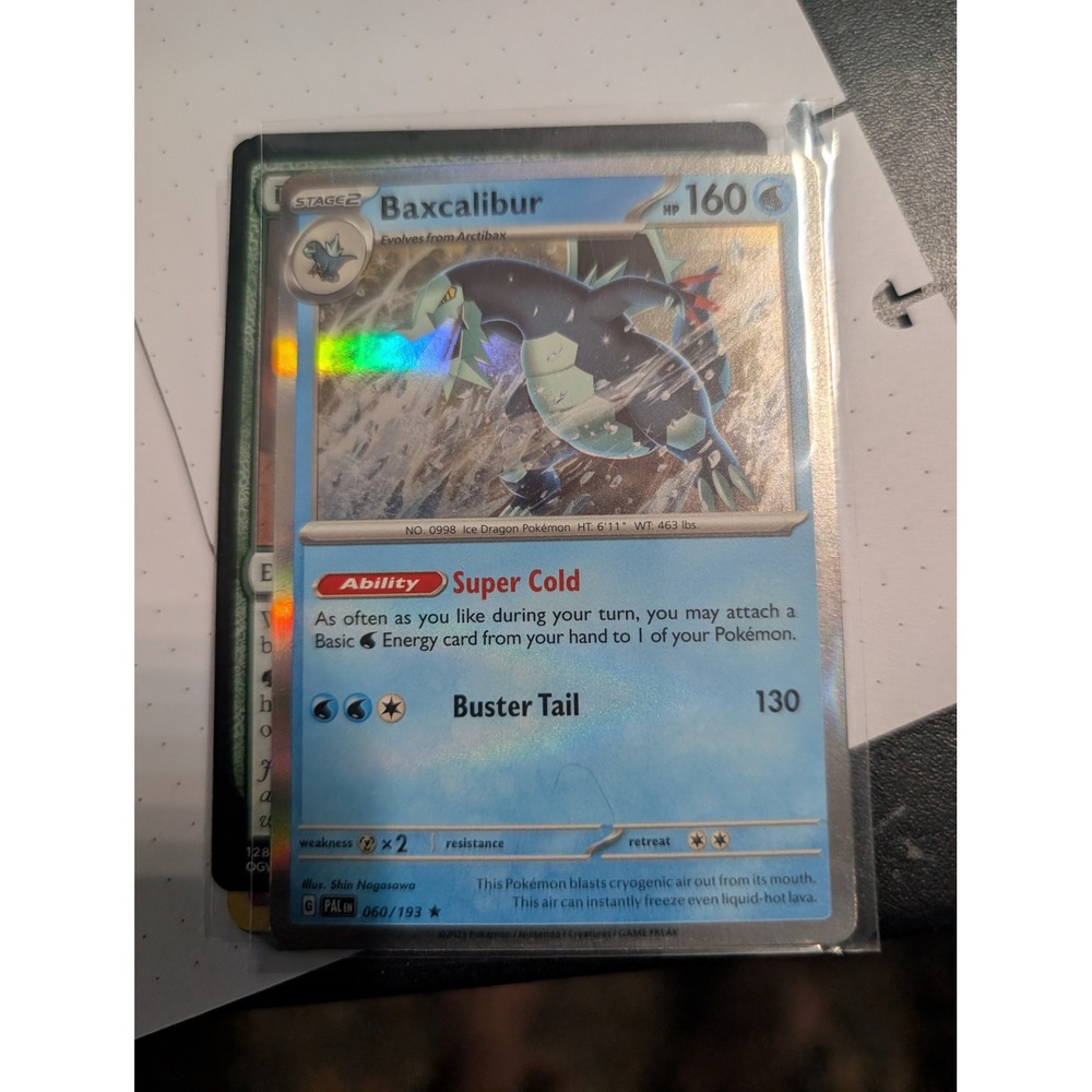 Pokemon Baxcalibur 060/193 Paldea Evolved Holo Rare Super Cold Ability TCG Card